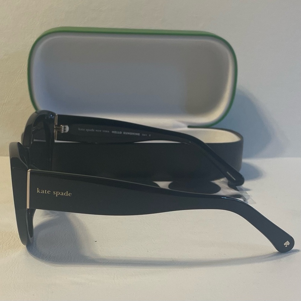 New Kate Spade Black Cat-Eye Sunglasses - Picture 5 of 6